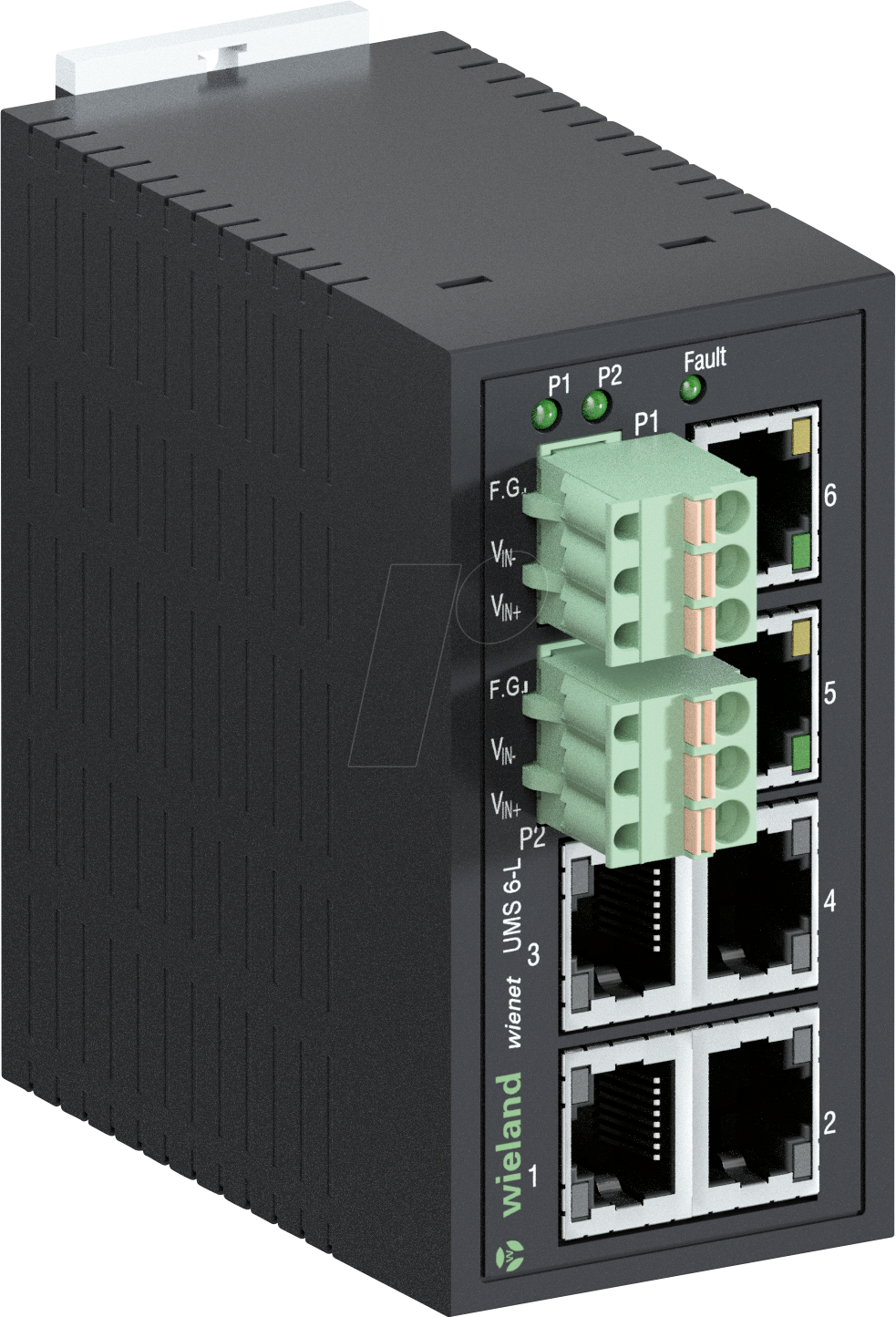 WIENET UMS 6-L - Switch, 6-Port, Fast Ethernet, Hutschiene