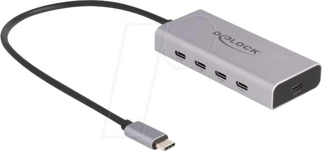 DELOCK 64235 - USB Type-C Hub > 5x USB-C, 1x PD, 85 W