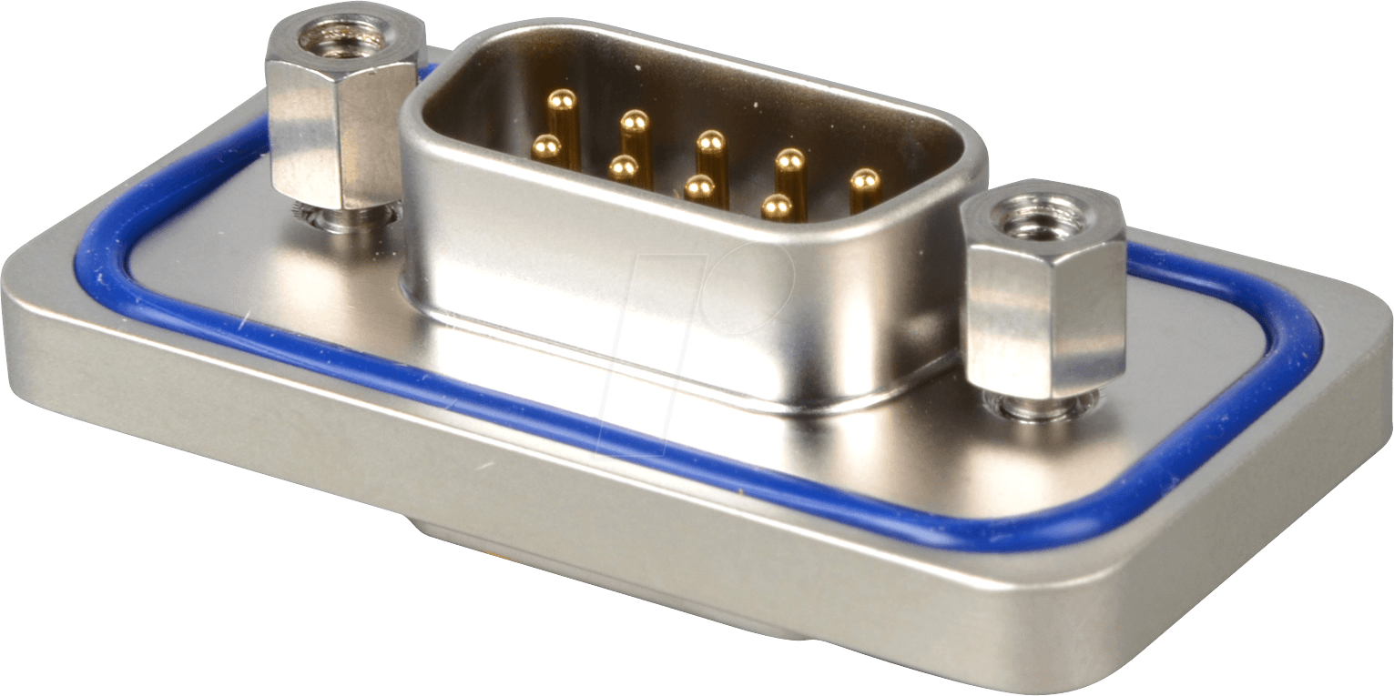D-SUB ST 09 IPS - D-SUB-Stecker, 9-polig, Lötkelch,IP67Solid,gedr.