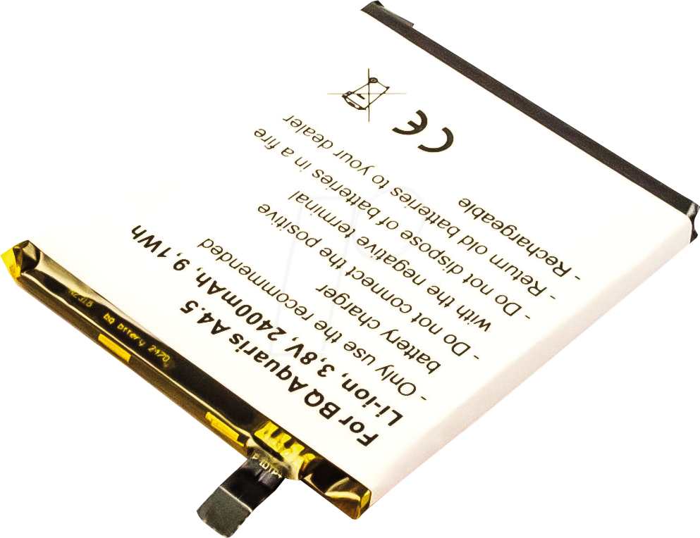 AKKU 13267 - Smartphone-Akku für BQ-Geräte, Li-Ion, 2400 mAh