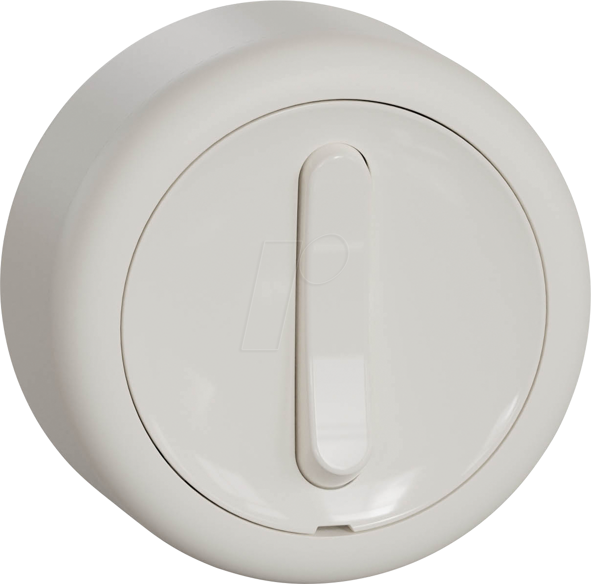 ELSO WDE015831 - Kreuzschalter, Aufputz komplett, weiß, rund, Renova