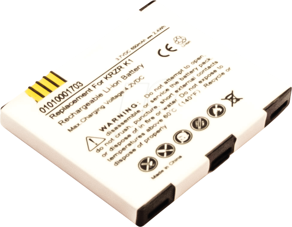AKKU 10691 - Ersatzakku für Motorola, KRZR K1 / RIZR Z3, Li-Ion, 650 mAh