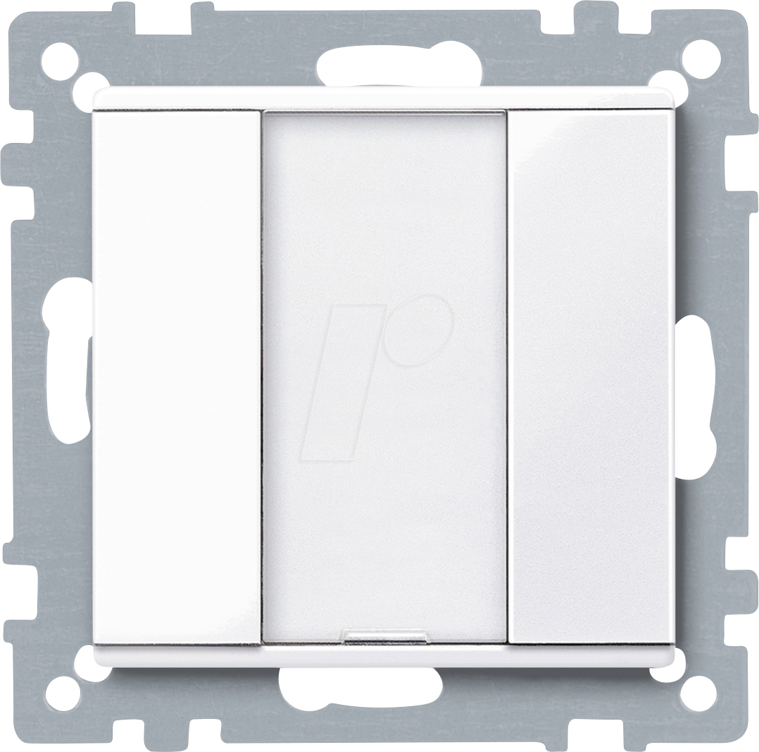 ME 617125 - Taster 1-fach plus, aktivweiß glänzend, System M