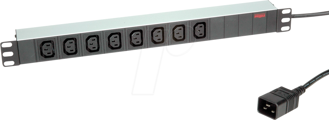 ROLINE 19071627 - Steckdosenleiste 19'', 1HE, 9-fach