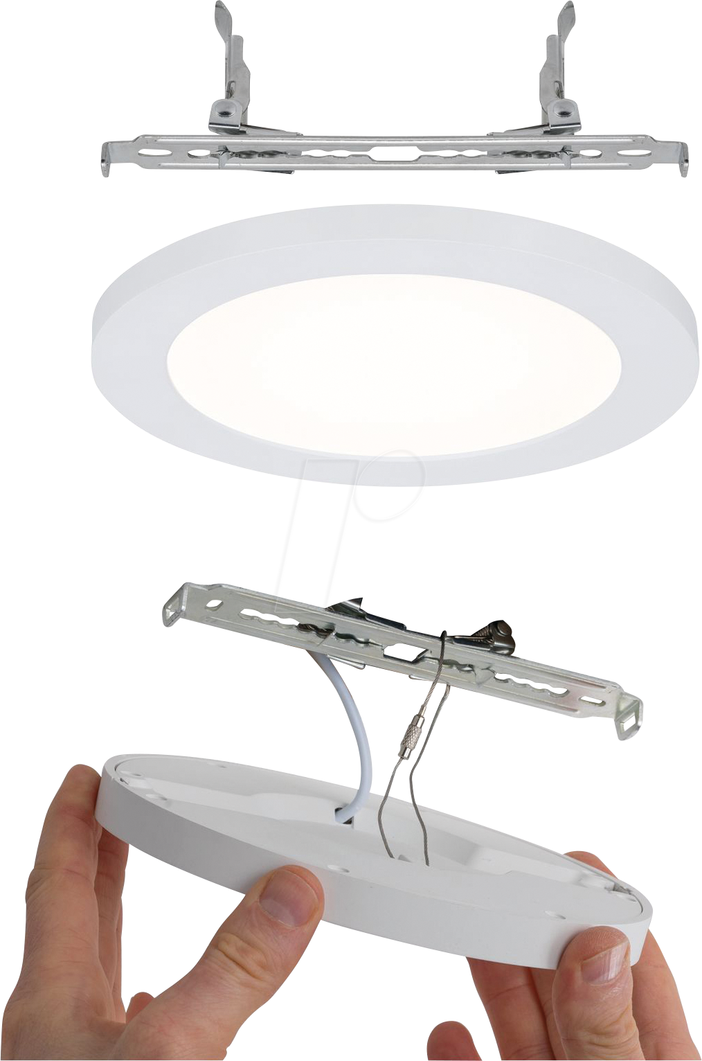 PLM 3726 - LED-Einbaupanel Cover-it, 12 W, 3000 K, rund, weiß matt