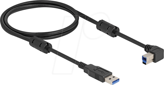 DELOCK 81100 - USB 5 Gb/s Kabel, A Stecker auf B Stecker, 90° links, 1 m