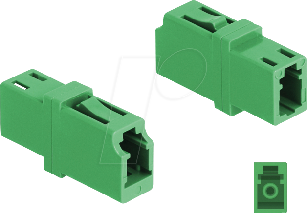 DELOCK 87984 - LWL Kupplung, LC Simplex Buchse / Buchse, APC, grün