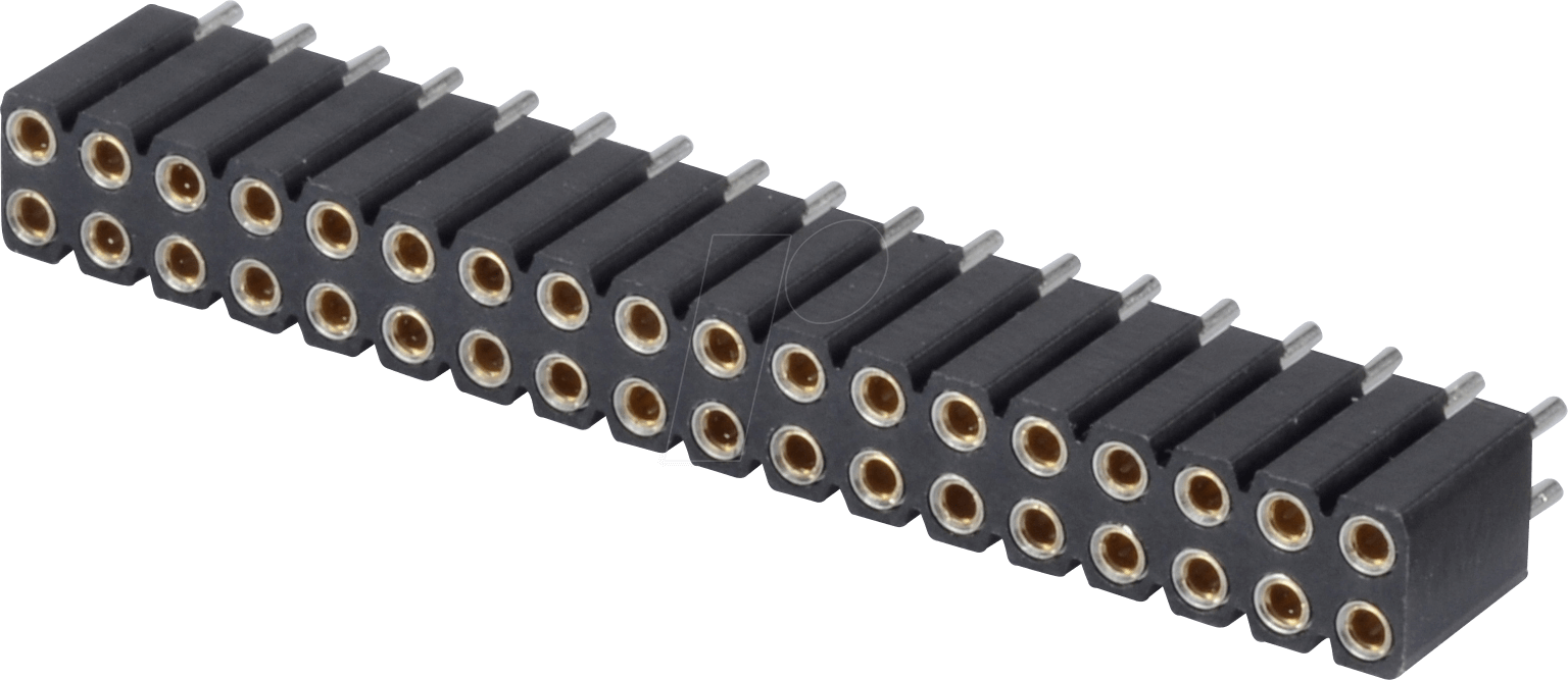 BL 2X18G7 2,54 - Buchsenleiste - 18-pol, gerade, RM 2,54, H: 7,0 mm