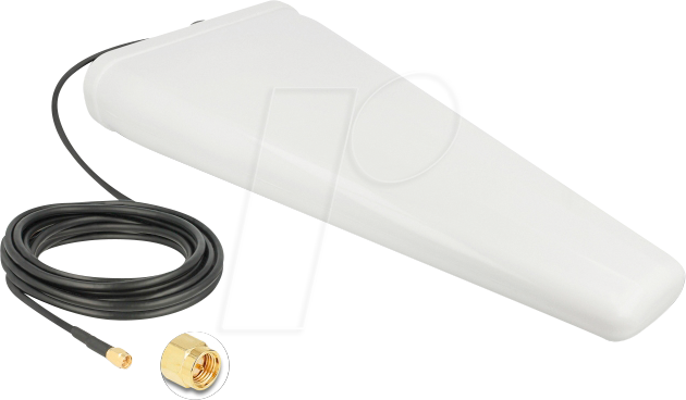 DELOCK 12002 - Antenne, GSM, UMTS, Bluetooth, WLAN, SMA Stecker, weiß