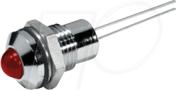 Thumbnail - KIN 19040002 - LED, bedrahtet, 5 mm, gelb, Außenrefl., Ø8,2 mm, 32 mcd
