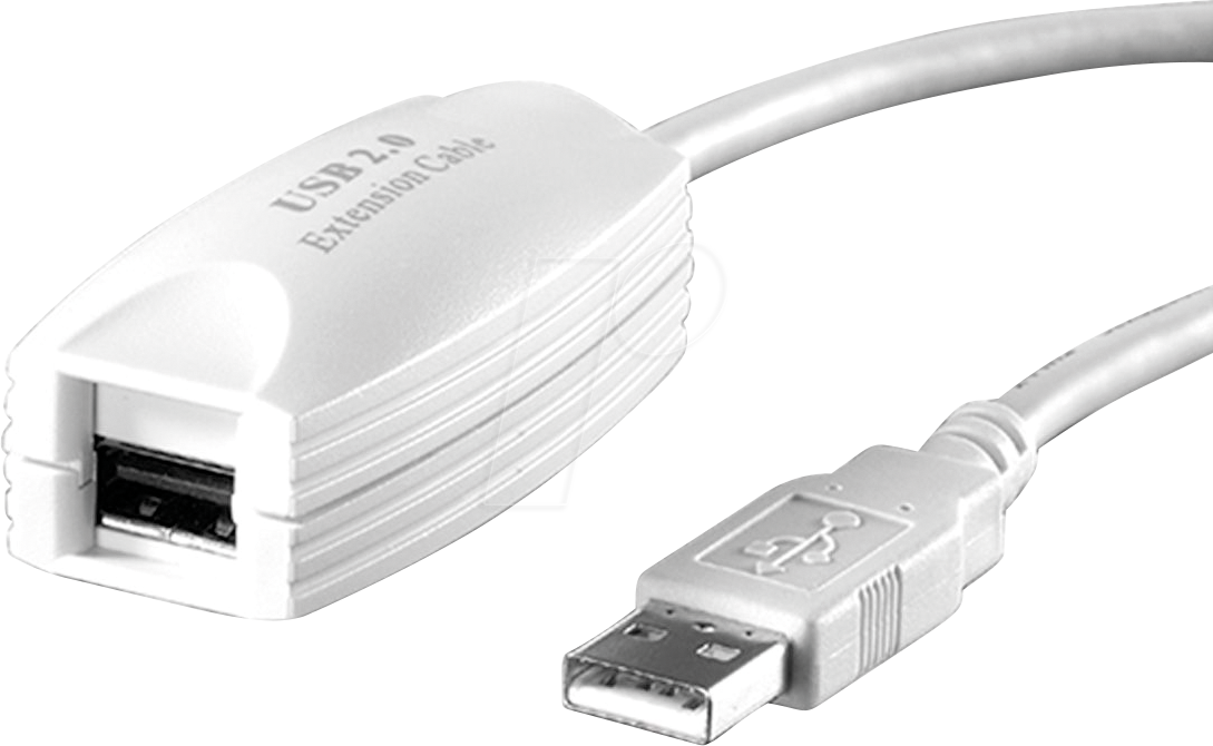 Thumbnail - VALUE 12991100 - USB 2.0 Kabel, A St. auf A Bu., weiß, 5,0 m