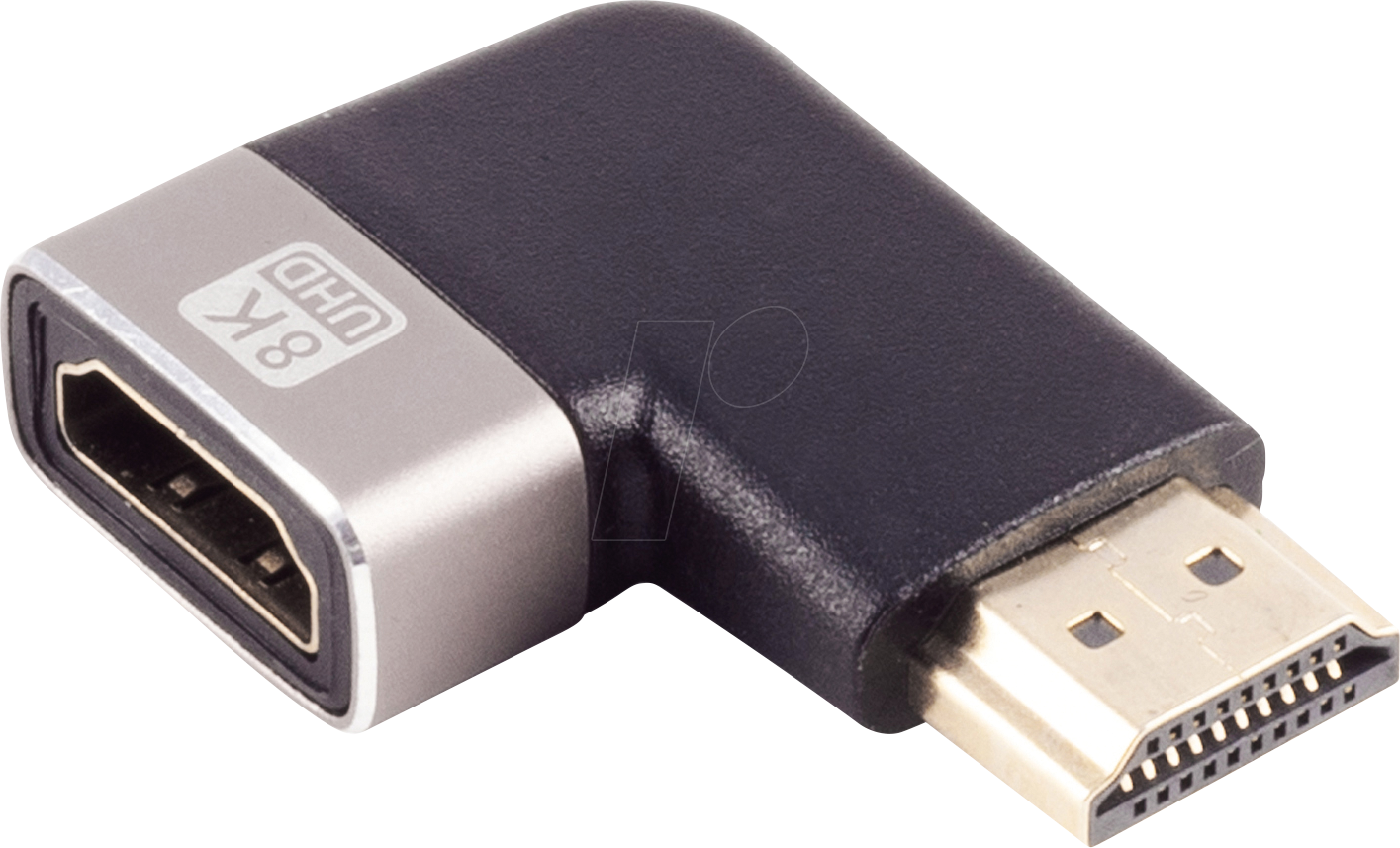 SHVP SP10-01052 - Adapter HDMI Stecker/Buchse, 8K 60 Hz, gewinkelt links
