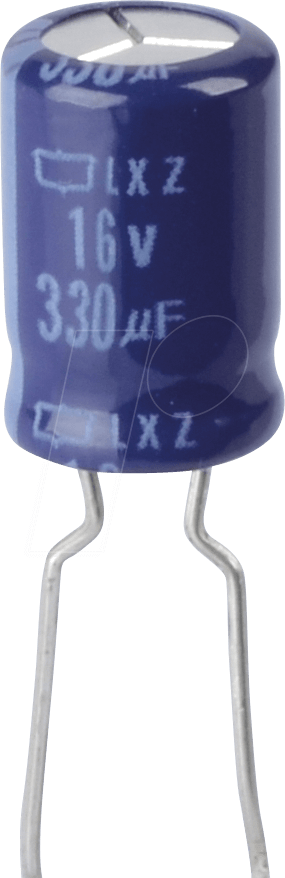 RAD LXZ 16/330 - ELKO, 330µF, 16V, 105°C