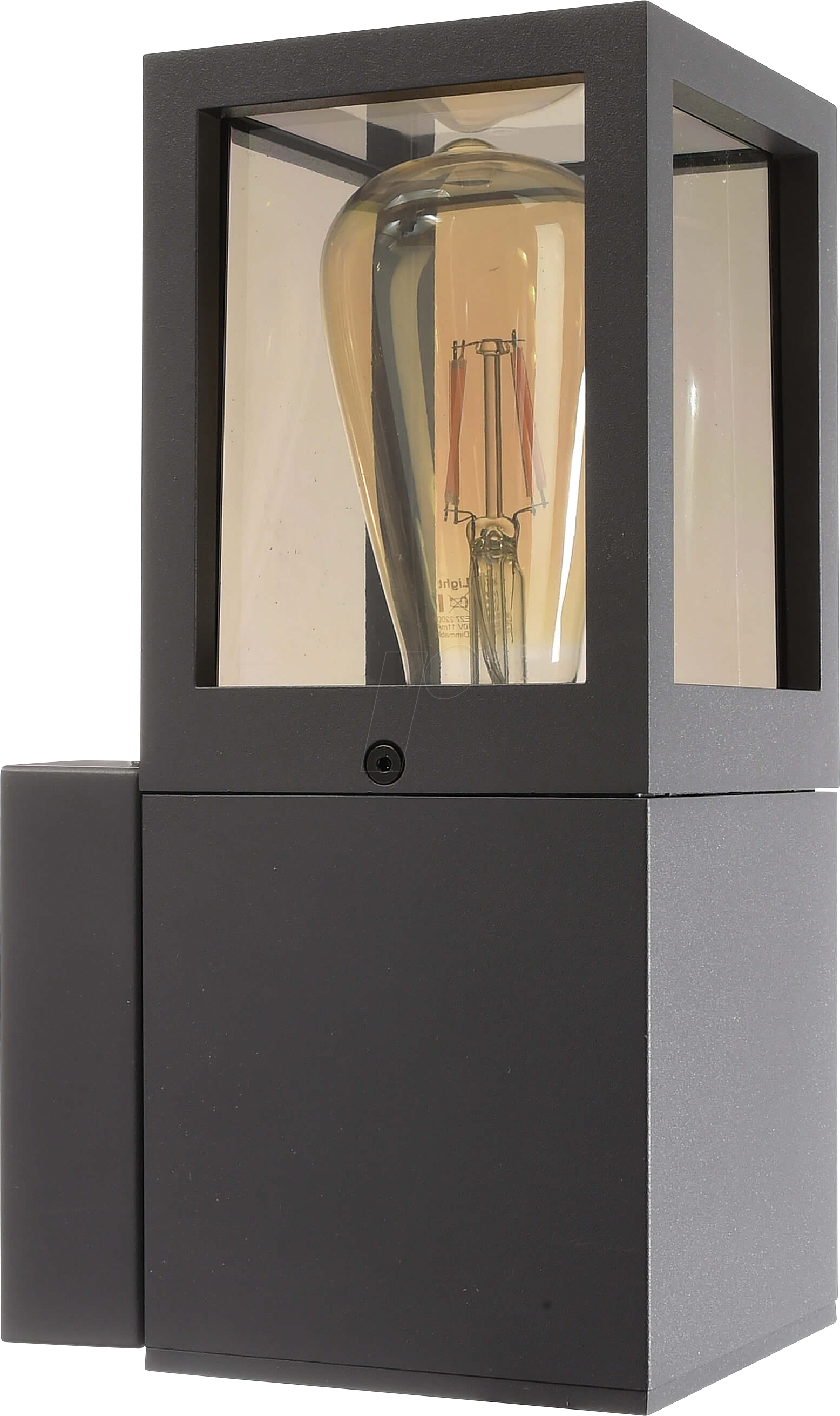 DEKO 731151 - Wandaufbauleuchte, Facado II eckig getönt, 1x E27, Grau