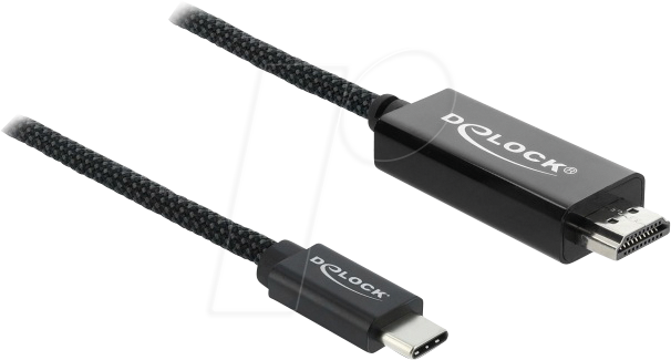 DELOCK 81703 - Adapterkabel USB-C > HDMI, 4K@60Hz mit Geflechtmantel, 1 m