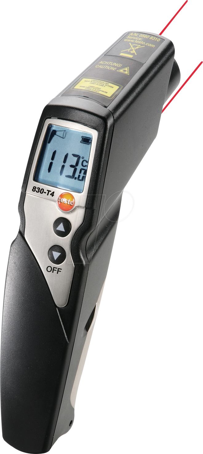 TESTO 0563 8314 - Infrarot-Thermometer testo 830-T4 Set, -30 bis +400 °C, Typ-K