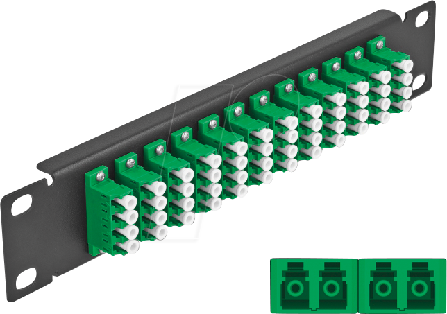 DELOCK 66777 - LWL Patchpanel, 10'', 12-Port, LC Quad, 1HE, schwarz