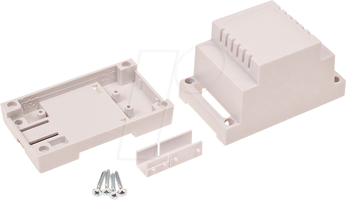 Thumbnail - 4U65050907340 - Hutschienengehäuse, 53 x 89 x 65 mm, lichtgrau