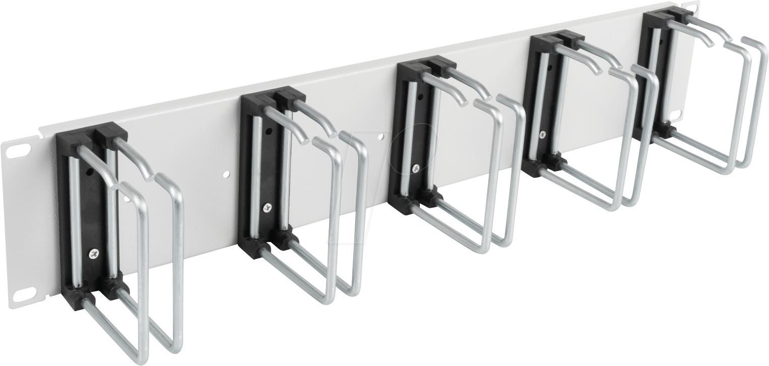 EFB 6999831 - 19'' 2HE Kabelführungspanel, 5x Doppelbügel, 75 mm, grau