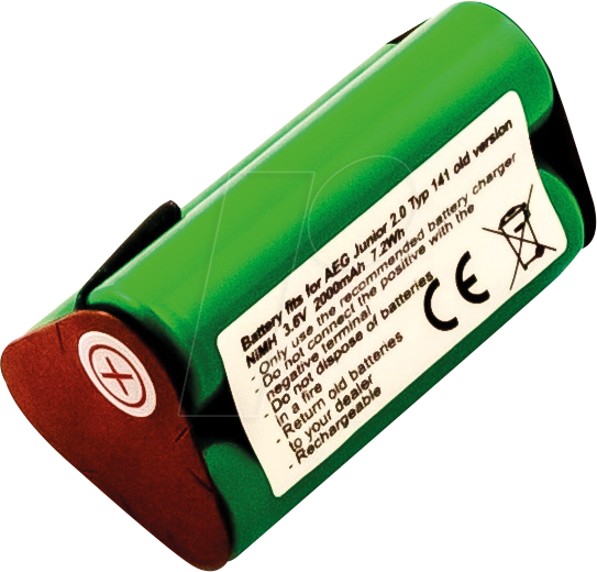 AKKU 31036 - Ersatzakku, AEG Junior 2.0 Type 141, NiMh, 2000 mAh