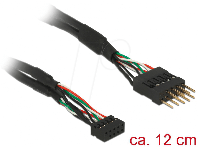 Thumbnail - DELOCK 41977 - Kabel USB 2.0 Pfostenbuchse > Pfostenstecker 10 Pin 12 cm