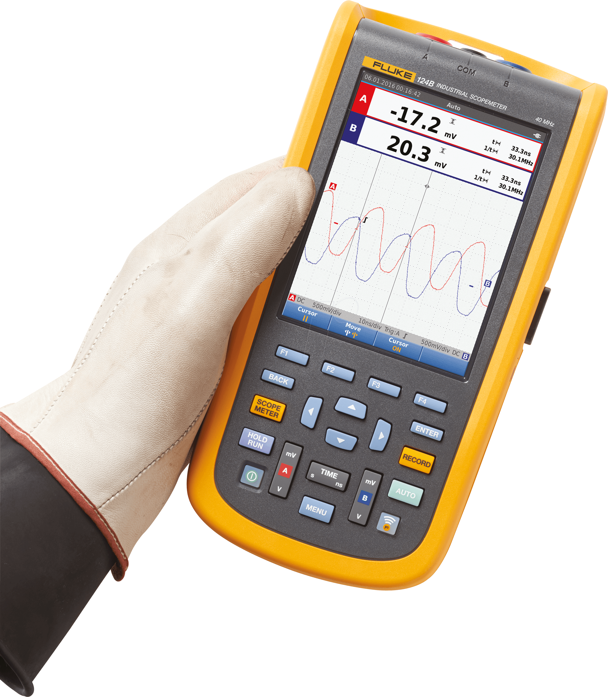 FLUKE 124B - Handheld-Oszilloskop ScopeMeter® 124B, digital, für Industrie