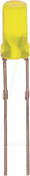EVL 414-10 UYD - Flat-LED, 3 mm, bedrahtet, gelb, 40 mcd, 120°