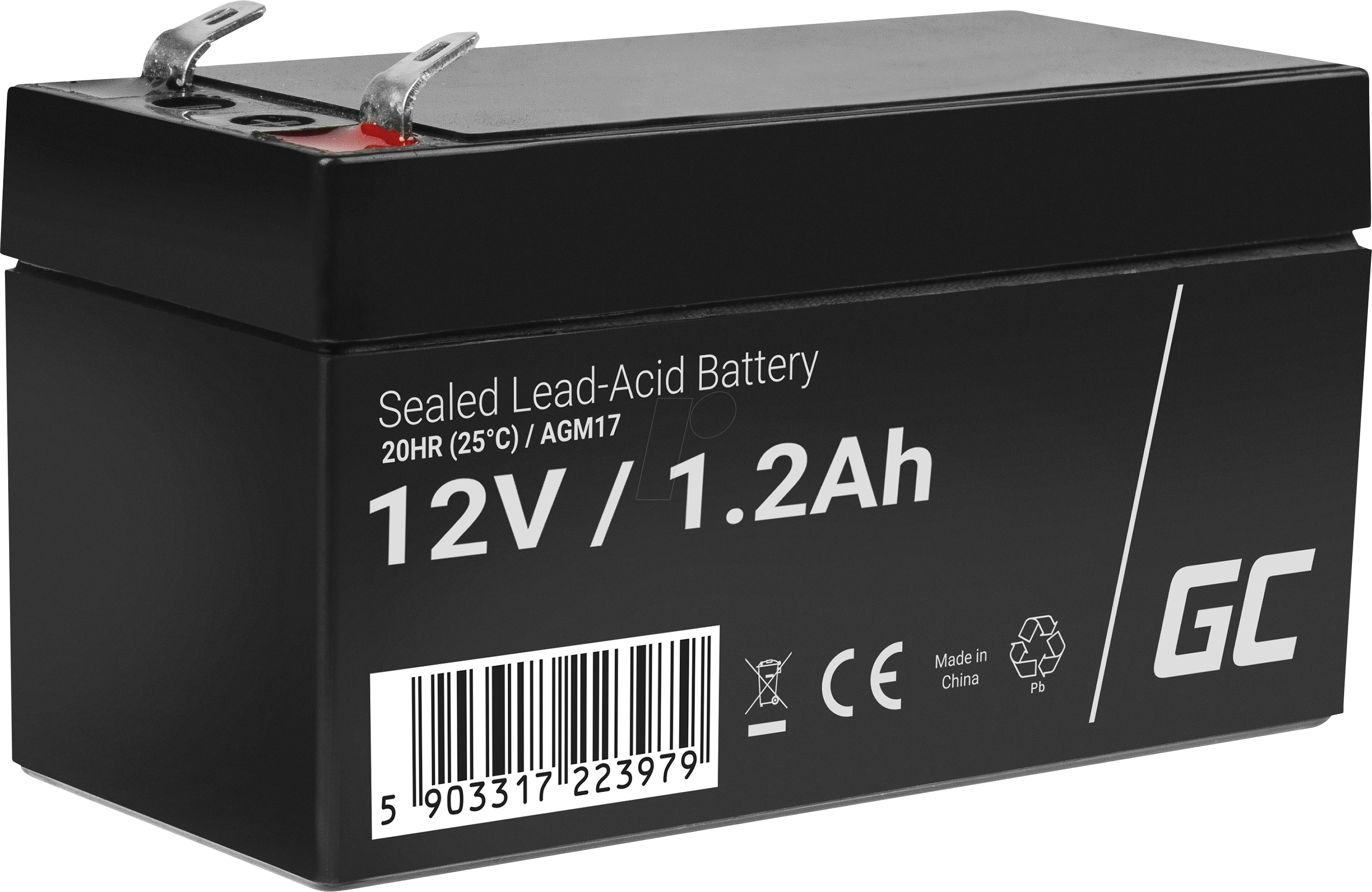 GC AGM17 1.2AH - Blei-Vlies-Akku, AGM, 12V, 1.2 Ah