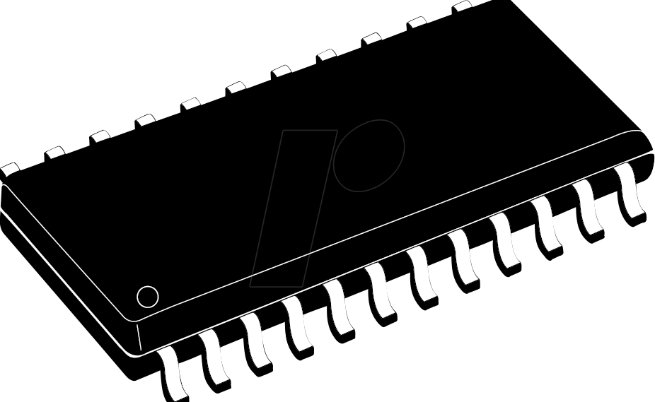 TLC7225CDW - D/A-Wandler, 8-bit, 4-Kanal, µP-kompatibel, SOL-24