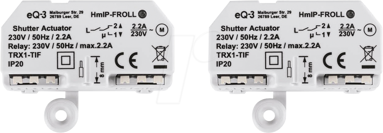 HMIP FROLL2 - 2x Rollladenaktor - Unterputz