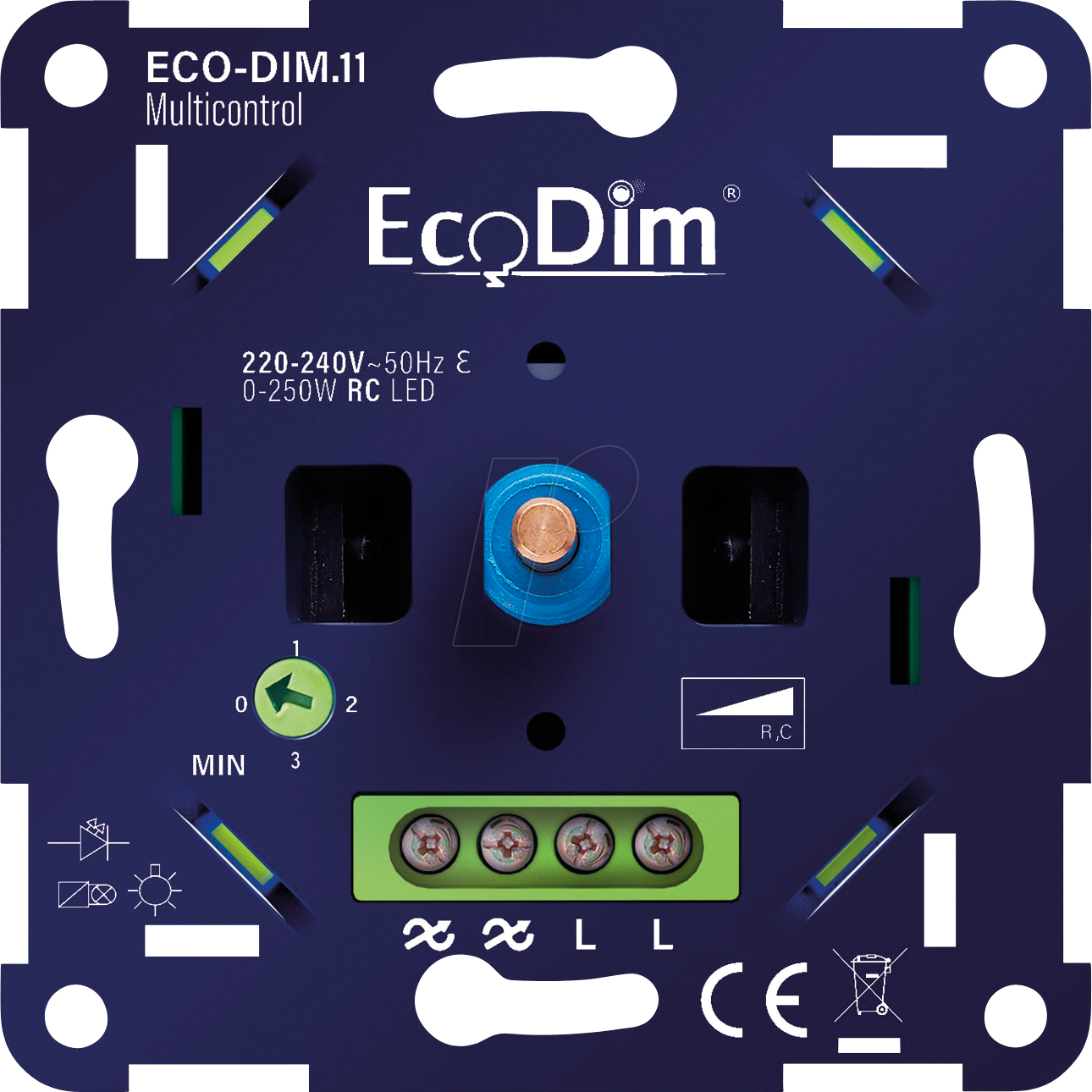 ECO-DIM.11 - Multicontrol LED-Dimmer, universal, 0-250 W, Phasenabschnitt (RC