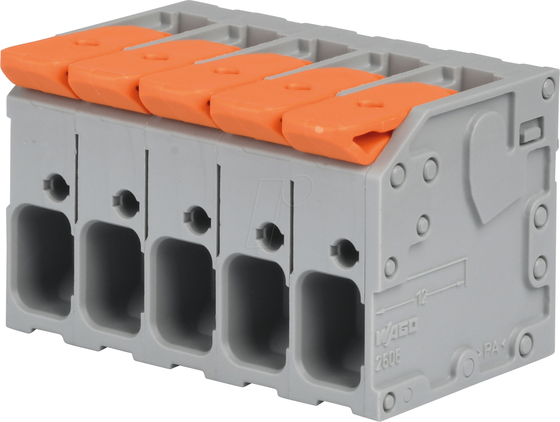 WAGO 2606-3105 - Leiterplattenklemme - RM 7,5 mm, Ø 6 mm², 5-polig