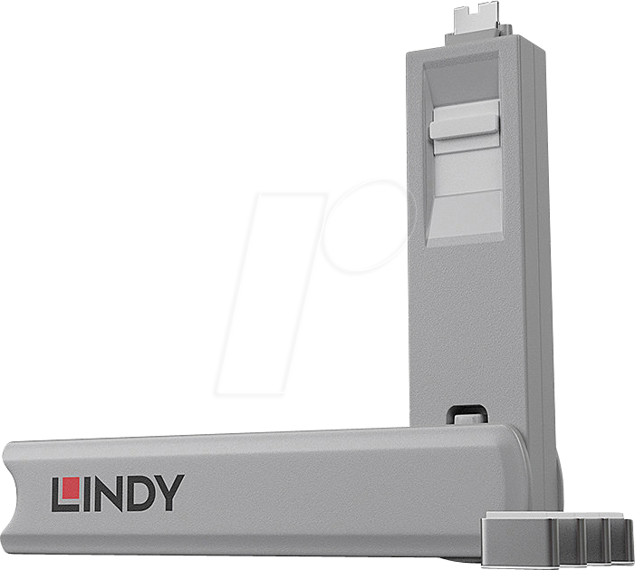 LINDY 40427 - USB-C-Port Schloss (1x Schlüssel, 4x Schlösser), weiß