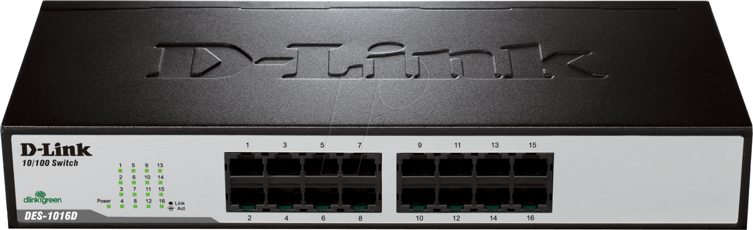 Thumbnail - D-LINK DES-1016D - Switch, 16-Port, Fast Ethernet