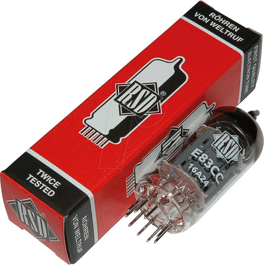 TUBE E83CC LL - Elektronenröhre, Doppeltriode, Noval, 9-pol, 6,3 / 12,6 V