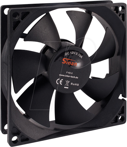 IT88885180 - Inter-Tech Gehäuselüfter F-92-S, 92 mm