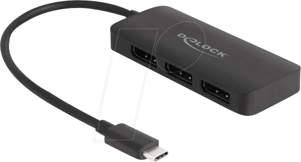DELOCK 88041 - Adapter, USB-C > 3x DP, 4K 60Hz, MST