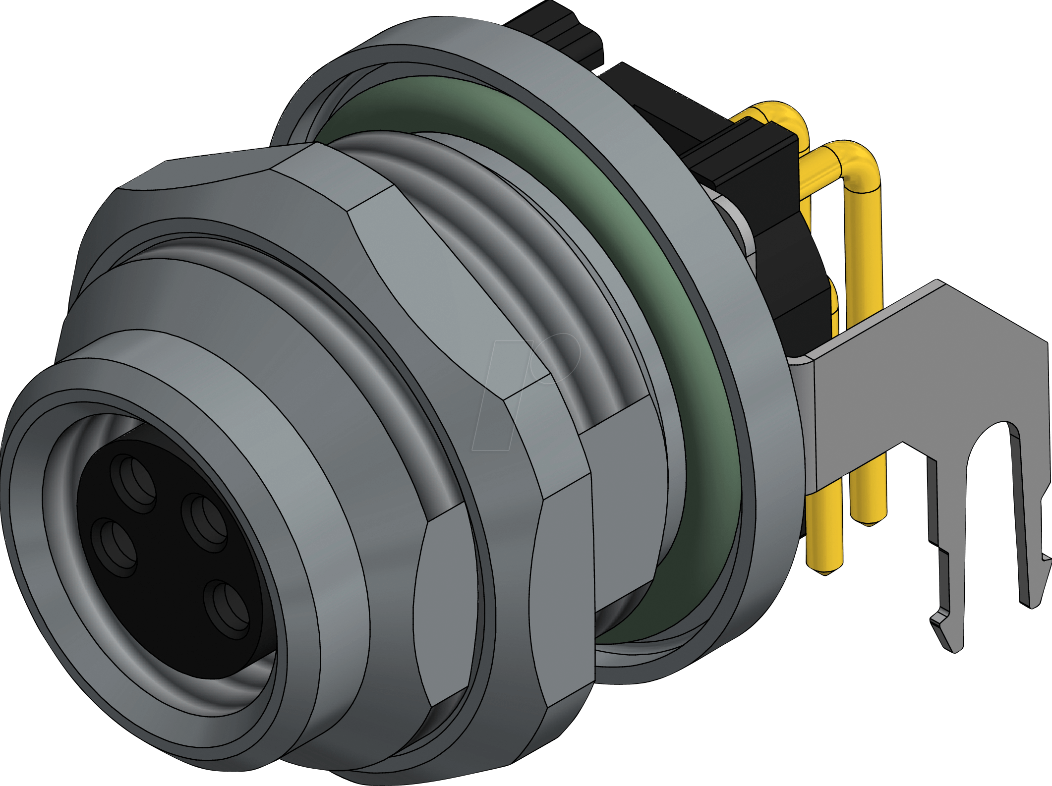 CONEC 42-01427 - SAL M 8, 4-pol, Buchse, gewinkelt