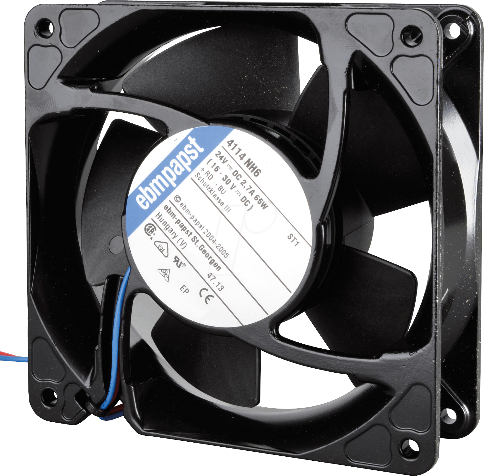 PAPST 4114 NH6 - Axiallüfter, 119x119x38mm, 24VDC, U/min: 8400