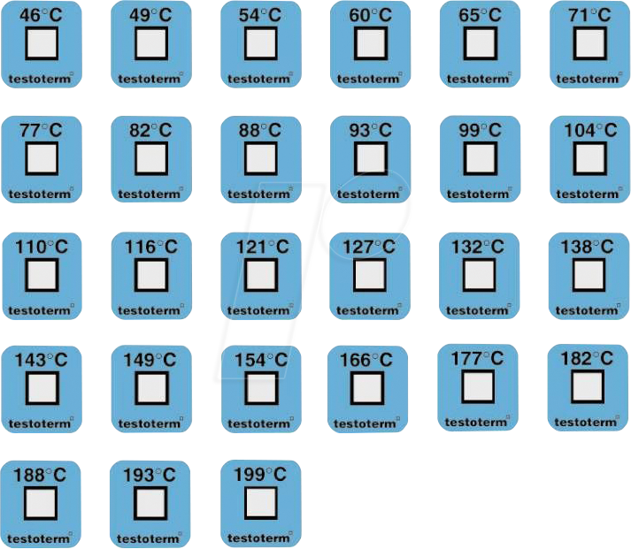 TESTO 0646 1065 - Temperaturmesspunkte testoterm, +65 °C, 50er-Pack