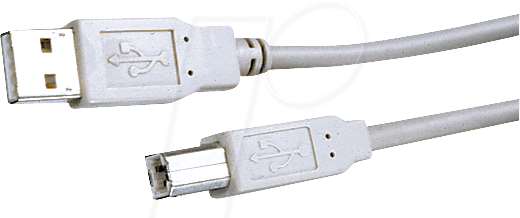AK 672/2-5,0 - USB 2.0 Kabel, High Speed A Stecker auf B Stecker, 5 m