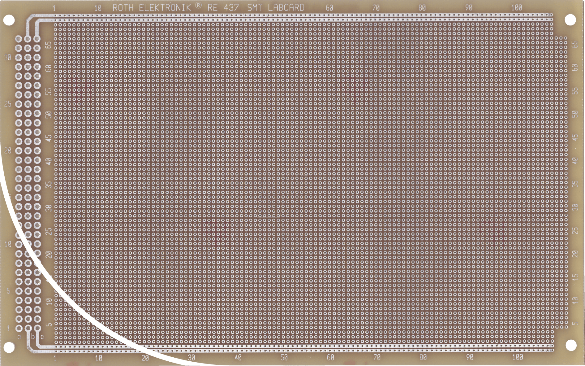 RE 437LF - SMD Laborkarte FR4 RM 1,27 mm durchkontaktiert