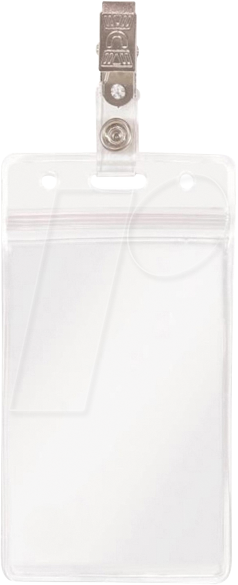 STX 911000000076 - Ausweishülle ableitfähig mit Clipverschluss, hoch