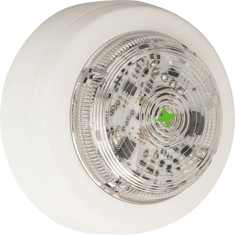 SOLXGFCLWS - Solista Maxi, weiß, grüner Blitz, klare Linse, SB