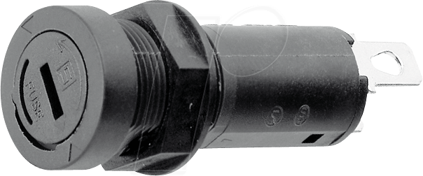 SCH 313903 - Sicherungshalter für 5 x 20 mm, 250 V, 10 A, schwarz