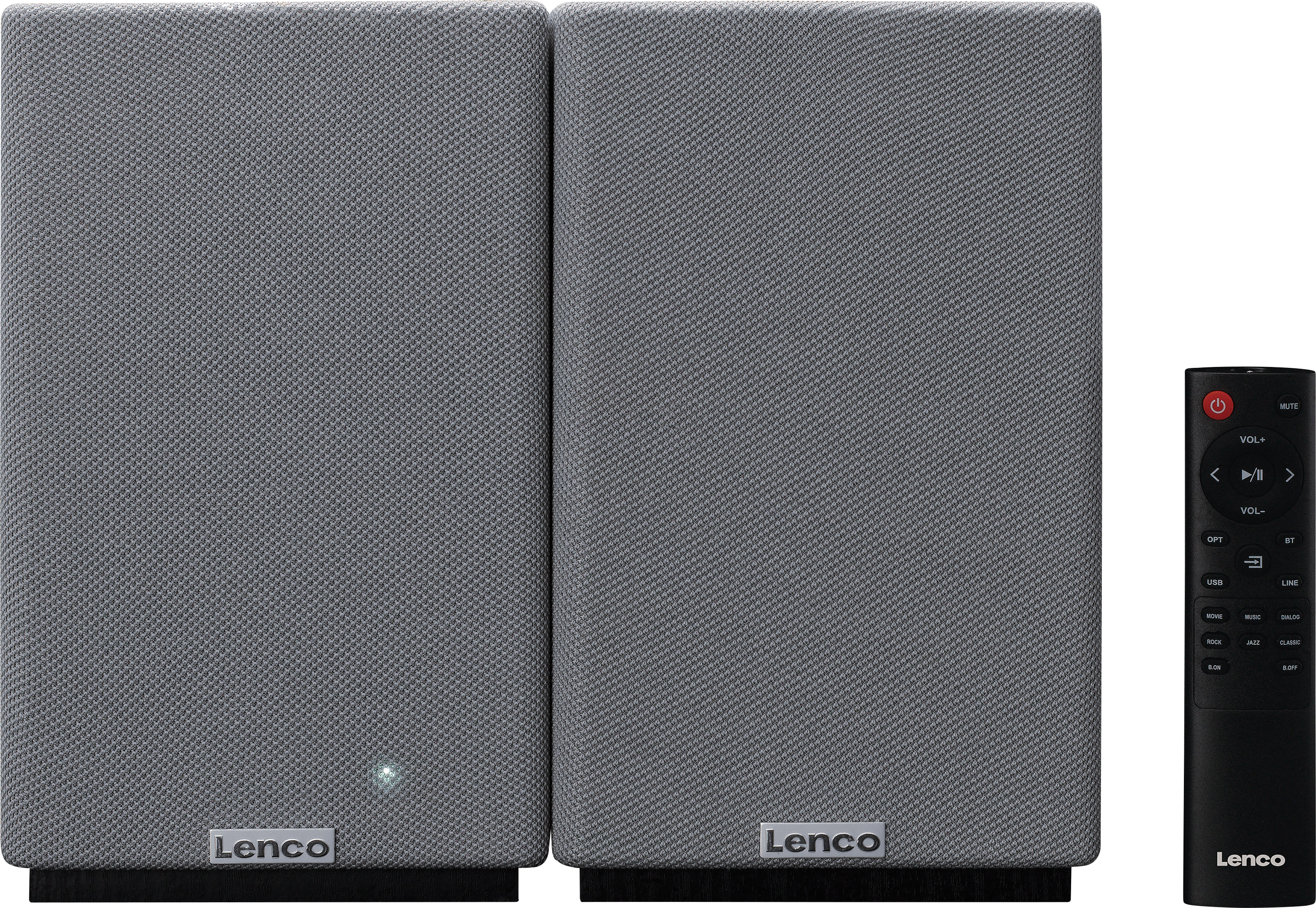 LENCO SPB240BKGY - Lautsprecher, Bluetooth, Stereo, schwarz/grau