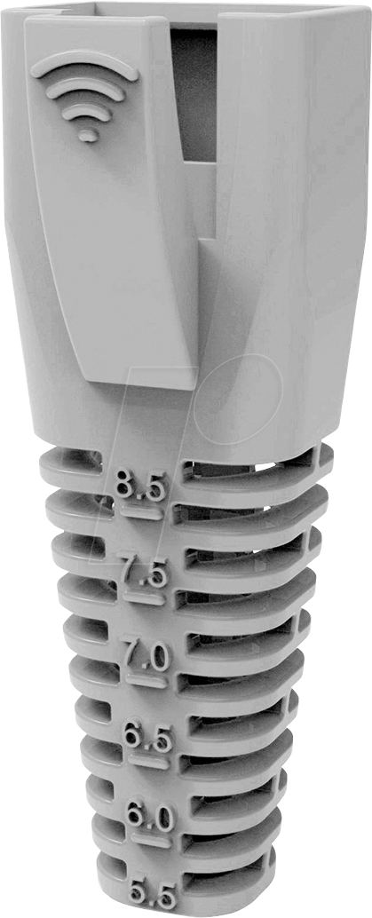 Thumbnail - ROLINE 12011110 - Knickschutztülle für RJ45, grau, 10 Stück