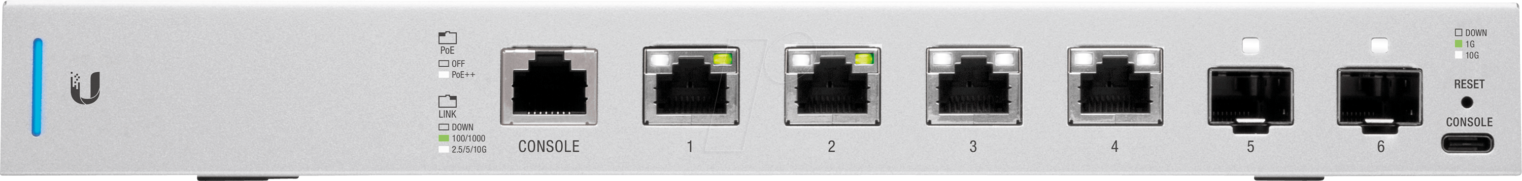 UBI US-XG-6POE - Switch, 6-Port, Gigabit Ethernet, SFP, PoE