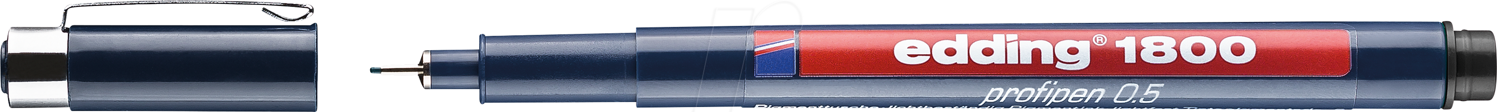 EDDING 1800-05SW - Präzisionsfeinschreiber, 0,50 mm, schwarz