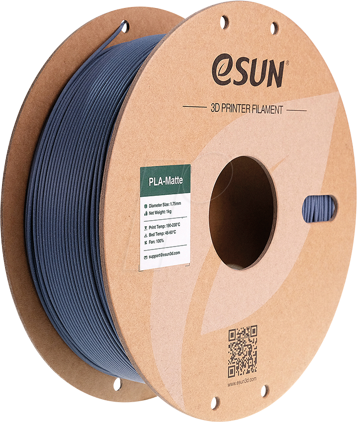 ESUN 72201828 - Filament, PLA-Matt, 1,75 mm, dunkelgrau, 1 kg